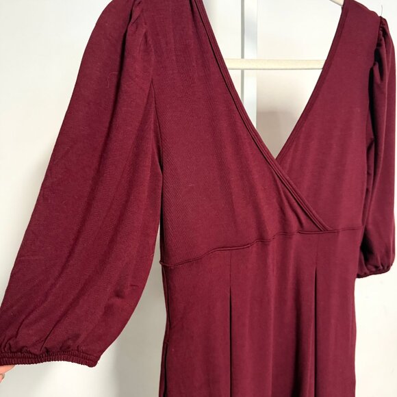 Smash and Tess Burgundy Patricia Cropped Romper - Picture 3 of 5
